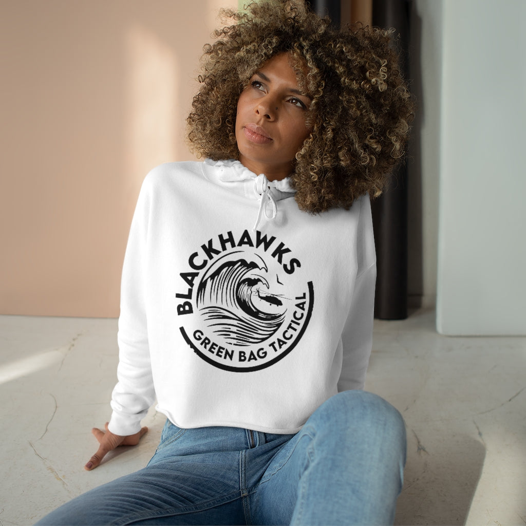 Black Claw Crop Top Hoodie